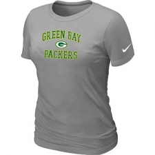 Nike Green Bay Packers Women's Heart & Soul NFL T-Shirt - Light Grey