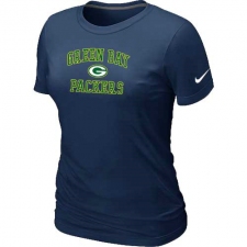 Nike Green Bay Packers Women's Heart & Soul NFL T-Shirt - Navy Blue