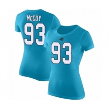 Football Women's Carolina Panthers #93 Gerald McCoy Blue Rush Pride Name & Number T-Shirt
