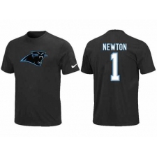 Nike Carolina Panthers #1 Cam Newton Name & Number NFL T-Shirt - Black