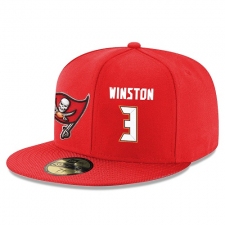 NFL Tampa Bay Buccaneers #3 Jameis Winston Stitched Snapback Adjustable Player Hat - Red/White