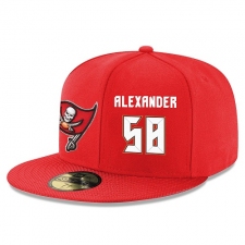 NFL Tampa Bay Buccaneers #58 Kwon Alexander Stitched Snapback Adjustable Player Hat - Red/White