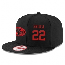 NFL San Francisco 49ers #22 Matt Breida Stitched Snapback Adjustable Player Rush Hat - Black/Red