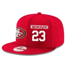 NFL San Francisco 49ers #23 Ahkello Witherspoon Stitched Snapback Adjustable Player Hat - Red/White