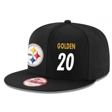NFL Pittsburgh Steelers #20 Robert Golden Stitched Snapback Adjustable Player Hat - Black/White