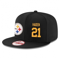 NFL Pittsburgh Steelers #21 Joe Haden Stitched Snapback Adjustable Player Rush Hat - Black/Gold