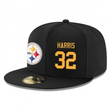 NFL Pittsburgh Steelers #32 Franco Harris Stitched Snapback Adjustable Player Rush Hat - Black/Gold