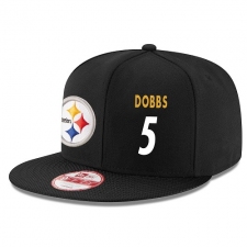 NFL Pittsburgh Steelers #5 Joshua Dobbs Stitched Snapback Adjustable Player Hat - Black/White