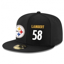 NFL Pittsburgh Steelers #58 Jack Lambert Stitched Snapback Adjustable Player Hat - Black/White