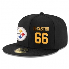 NFL Pittsburgh Steelers #66 David DeCastro Stitched Snapback Adjustable Player Rush Hat - Black/Gold