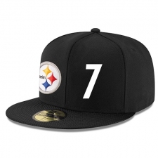 NFL Pittsburgh Steelers #7 Ben Roethlisberger Stitched Snapback Adjustable Player Hat - Black/White
