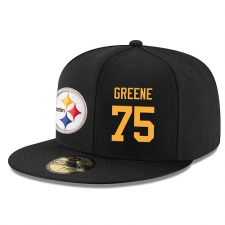 NFL Pittsburgh Steelers #75 Joe Greene Stitched Snapback Adjustable Player Rush Hat - Black/Gold