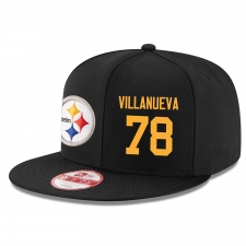 NFL Pittsburgh Steelers #78 Alejandro Villanueva Stitched Snapback Adjustable Player Rush Hat - Black/Gold