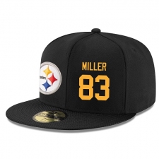 NFL Pittsburgh Steelers #83 Heath Miller Stitched Snapback Adjustable Player Rush Hat - Black/Gold