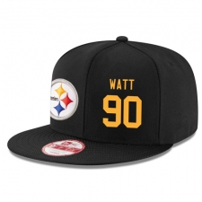 NFL Pittsburgh Steelers #90 T. J. Watt Snapback Adjustable Player Rush Hat - Black/Gold