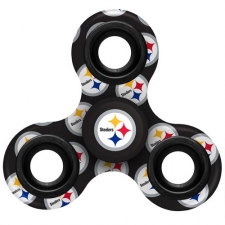 NFL Pittsburgh Steelers Logo 3 Way Fidget Spinner 3C3 - Black