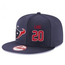 NFL Houston Texans #20 Jeremy Lane Stitched Snapback Adjustable Player Rush Hat - Navy/Red