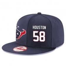 NFL Houston Texans #58 Lamarr Houston Stitched Snapback Adjustable Player Hat - Navy/White