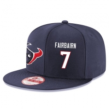 NFL Houston Texans #7 Ka'imi Fairbairn Stitched Snapback Adjustable Player Hat - Navy/White