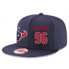 NFL Houston Texans #96 Kendall Langford Stitched Snapback Adjustable Player Rush Hat - Navy/Red
