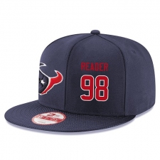 NFL Houston Texans #98 D.J. Reader Stitched Snapback Adjustable Player Rush Hat - Navy/Red