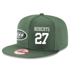 NFL New York Jets #27 Darryl Roberts Stitched Snapback Adjustable Player Hat - Green/White