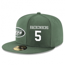 NFL New York Jets #5 Christian Hackenberg Stitched Snapback Adjustable Player Hat - Green/White