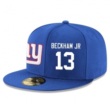 NFL New York Giants #13 Odell Beckham Jr Stitched Snapback Adjustable Player Hat - Blue/White