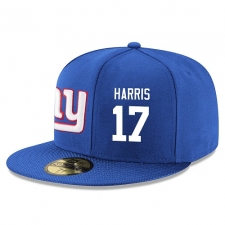 NFL New York Giants #17 Dwayne Harris Stitched Snapback Adjustable Player Hat - Blue/White