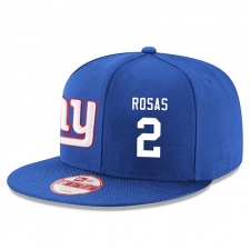NFL New York Giants #2 Aldrick Rosas Stitched Snapback Adjustable Player Hat - Blue/White