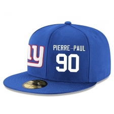NFL New York Giants #90 Jason Pierre-Paul Stitched Snapback Adjustable Player Hat - Blue/White
