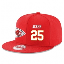 NFL Kansas City Chiefs #25 Kenneth Acker Stitched Snapback Adjustable Player Hat - Red/White