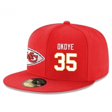 NFL Kansas City Chiefs #35 Christian Okoye Stitched Snapback Adjustable Player Hat - Red/White