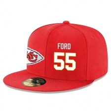 NFL Kansas City Chiefs #55 Dee Ford Stitched Snapback Adjustable Player Hat - Red/White