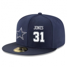 NFL Dallas Cowboys #31 Byron Jones Stitched Snapback Adjustable Player Hat - Navy/White