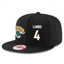 NFL Jacksonville Jaguars #4 Josh Lambo Stitched Snapback Adjustable Player Hat - Black/White