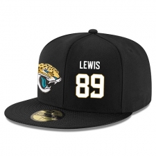 NFL Jacksonville Jaguars #89 Marcedes Lewis Stitched Snapback Adjustable Player Hat - Black/White