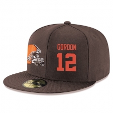 NFL Cleveland Browns #12 Josh Gordon Stitched Snapback Adjustable Player Hat - Brown/Orange