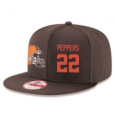 NFL Cleveland Browns #22 Jabrill Peppers Stitched Snapback Adjustable Player Hat - Brown/Orange