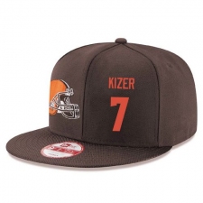 NFL Cleveland Browns #7 DeShone Kizer Stitched Snapback Adjustable Player Hat - Brown/Orange