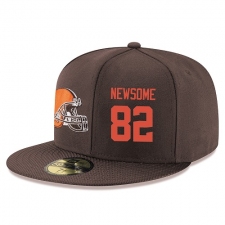 NFL Cleveland Browns #82 Ozzie Newsome Stitched Snapback Adjustable Player Hat - Brown/Orange