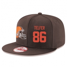 NFL Cleveland Browns #86 Randall Telfer Stitched Snapback Adjustable Player Hat - Brown/Orange