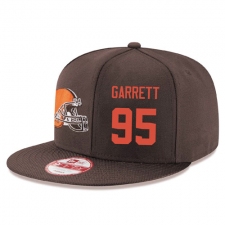 NFL Cleveland Browns #95 Myles Garrett Stitched Snapback Adjustable Player Hat - Brown/Orange