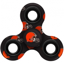 NFL Cleveland Browns Logo 3 Way Fidget Spinner 3C15 - Black