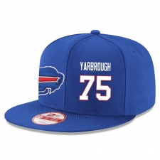 NFL Buffalo Bills #75 Eddie Yarbrough Stitched Snapback Adjustable Player Hat - Blue/White