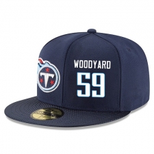 NFL Tennessee Titans #59 Wesley Woodyard Stitched Snapback Adjustable Player Hat - Navy/White