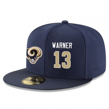 NFL Los Angeles Rams #13 Kurt Warner Stitched Snapback Adjustable Player Hat - Navy/Gold