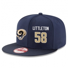 NFL Los Angeles Rams #58 Cory Littleton Stitched Snapback Adjustable Player Hat - Navy/Gold
