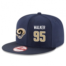 NFL Los Angeles Rams #95 Tyrunn Walker Stitched Snapback Adjustable Player Hat - Navy/Gold