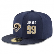 NFL Los Angeles Rams #99 Aaron Donald Stitched Snapback Adjustable Player Hat - Navy/Gold